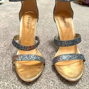 Blue multi Glitter Pumps